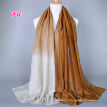 New design beautiful fade color girl glitter islamic shawl scarf hijab wholesale